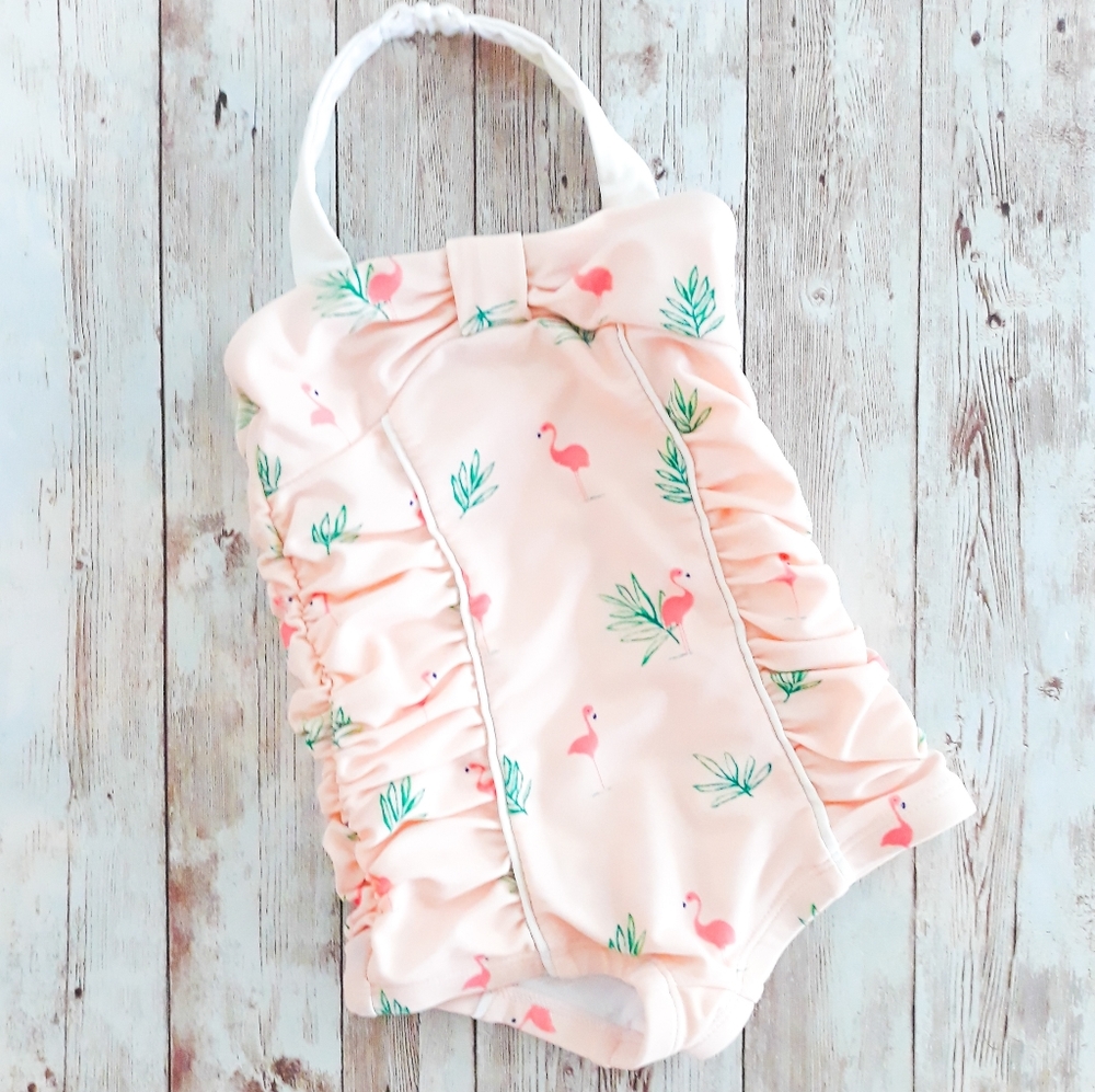 Retro Style Janie and Jack Flamingo Swimsuit